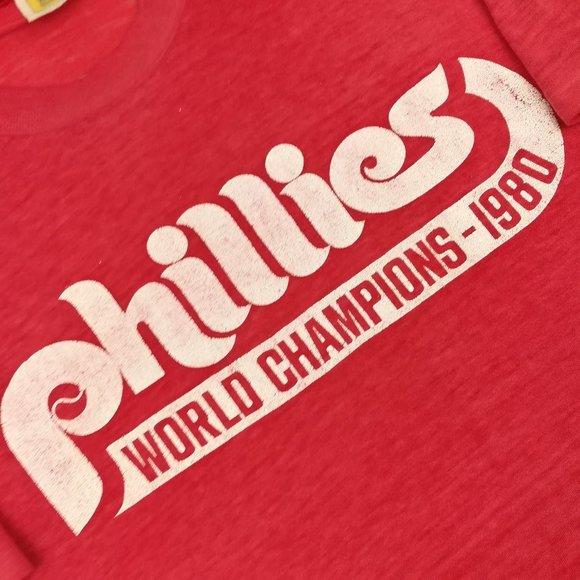 Vintage 1980 Philadelphia Phillies World Series Champions T-Shirt - Picture 2 of 6